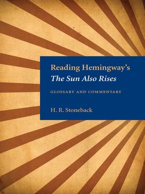 cover image of Reading Hemingway's the Sun Also Rises